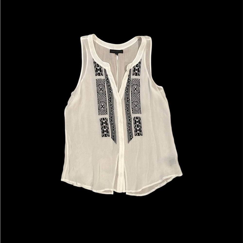 Women’s Sanctuary sheer white Sleeveless Tank Top in size L